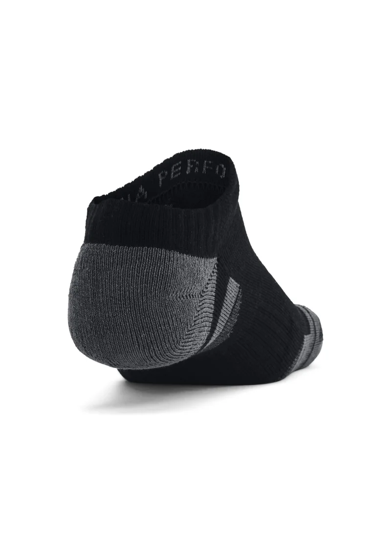 UNDER ARMOUR Unisex Performance Cotton No Show Socks (Pack of 3)