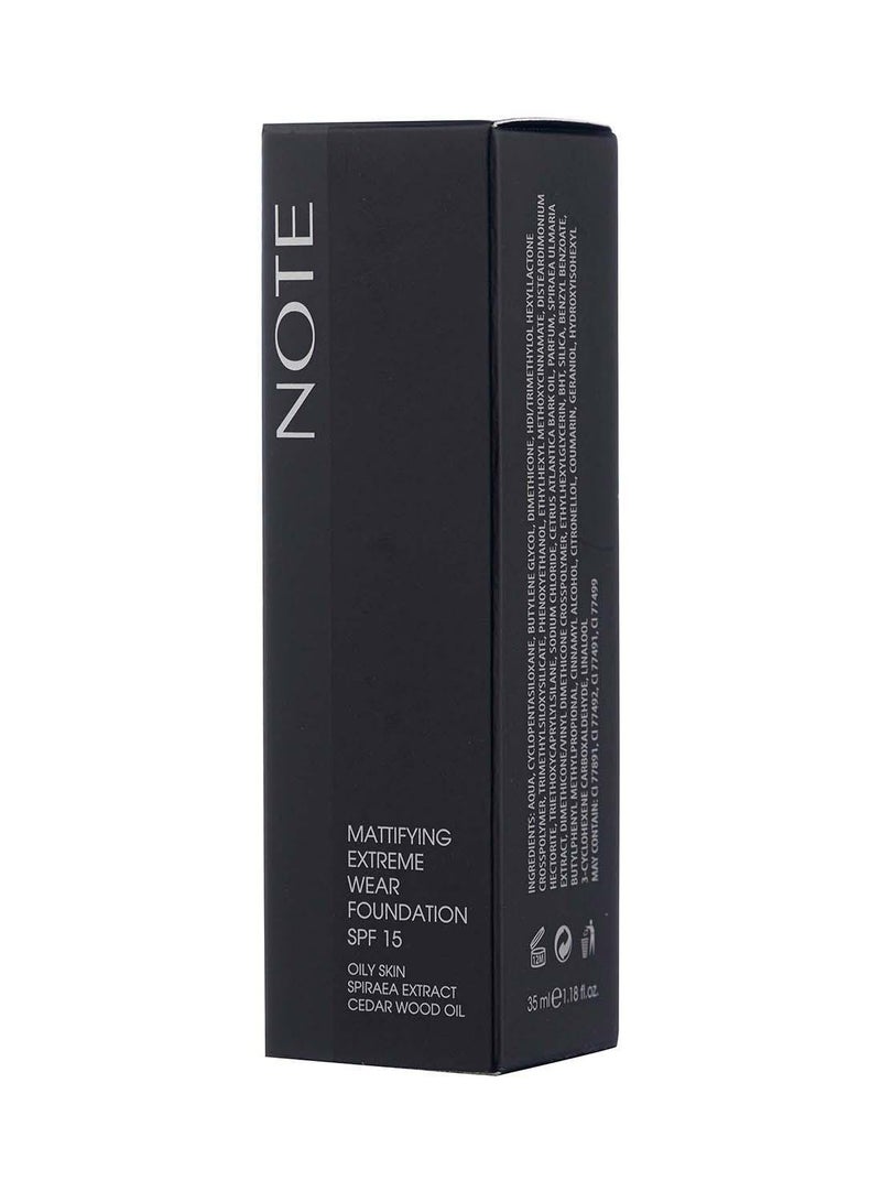 Note Mattifying Extreme Wear  Foundation 101 - Bisque - Image 4