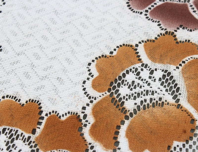 Yellow Weaves مفرش طاولة شفاف مركزية 4 مقاعد من Yellow Weaves™ 40X60 بوصة (أبيض فاتح) - Image 3