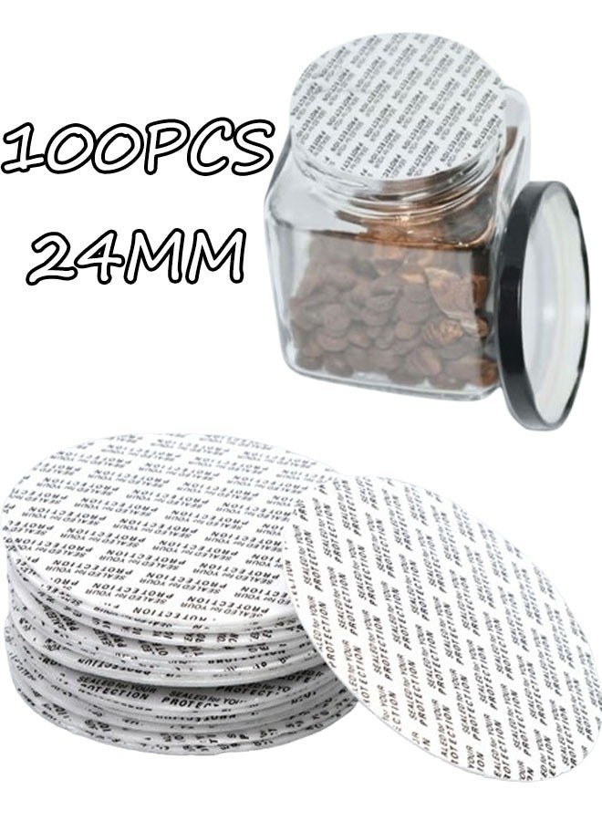 Pressure Sensitive Foam Cap Seals Pressure Sensitive Seal Cap Liner Sealing Waterproof Gasket  For Cosmetic Plastic Glass Bottle Flask Jar Lid Case Canning Vials Round 100pcs  - Image 1