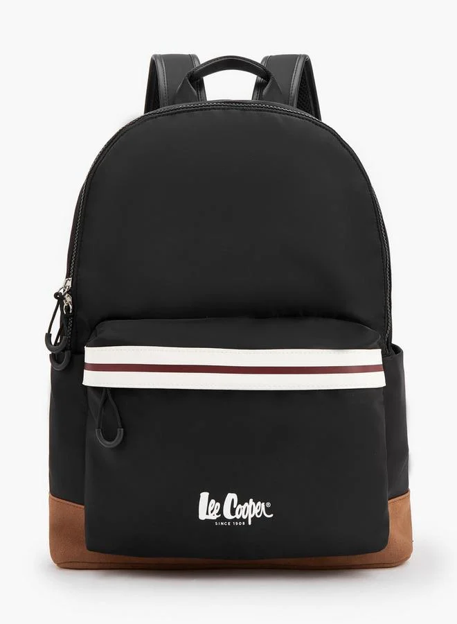 لي كوبر Logo Print School Backpack With Adjustable Shoulder Straps