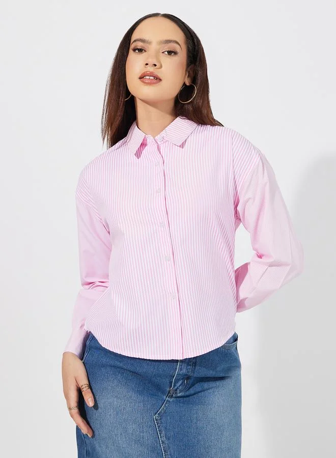 Styli Styli Striped Regular Fit Collared Shirt