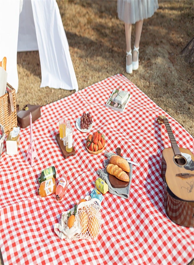 متاح في المخزون - حصيرة شاطئ مقاومة للماء وسميكة للتخييم الخارجي، النزهات، والمشي لمسافات طويلة – مقاس كبير 150*200 سم، مصنوعة من البوليستر و PEVA - Image 3