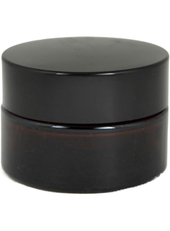 Brown Round Glass Jar With Plastic Screw Cap 100Ml 5.5X5.5X 6.5 Cm Set Of 12  Pieces  - Image 3