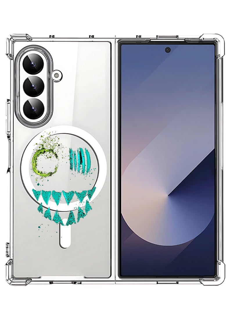 Theodor Magnetic Case for Samsung Galaxy Z Fold 7 Compatible with MagSafe Wireless Charging, Shockproof Phone Bumper Cover ghost - Image 1