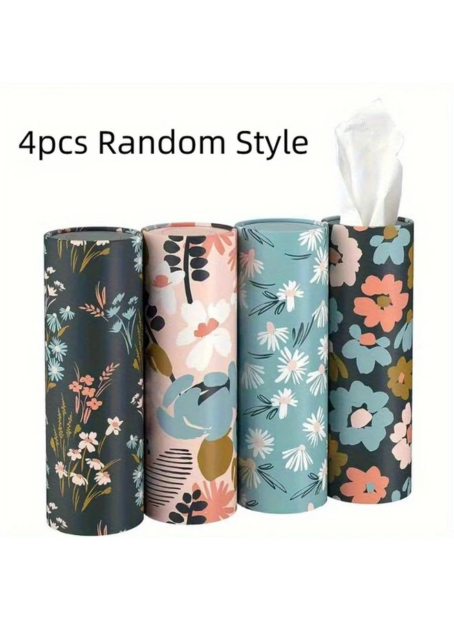 4pcs Random Style Car Tissue Holders with 40 Sheets 3 Layer Paper Towels Bulk Pack - Image 1