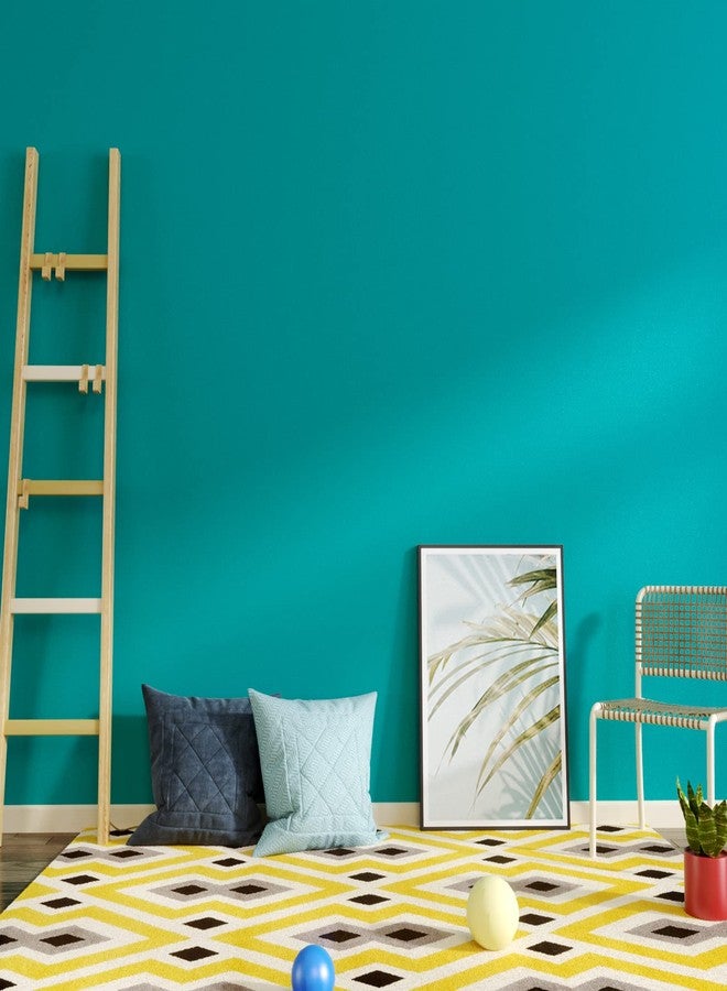 Decotalk ورق حائط ديكوتالك أزرق مخضر قابل للالتصاق والتقشير، مقاس 17.7×120، ورق حائط أخضر لغرفة النوم، ورق حائط أزرق مخضر قابل للإزالة للخزائن، ورق حائط أخضر متين، ذاتي اللصق، غلاف فينيل أزرق مخضر متين - Image 5