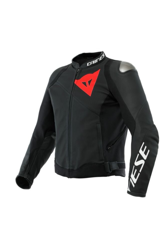 Dainese DAINESE SPORTIVA LEATHER JACKET PERF. BLACK-MATT/BLACK-MATT/BLACK-MATT  - Image 1