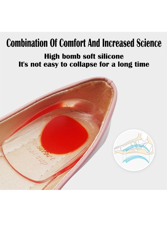 ZCM-HAPPY 2 Pairs Silicone Heel Support Pad Cup  - Image 2