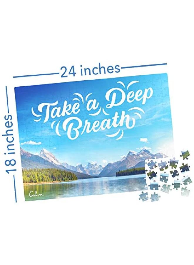 SPIN MASTER 300Piece Calm Jigsaw Puzzle For Relaxation, Stress Relief, And Mood Elevation, For Adults And Kids Ages 8 And Up, Jasper Lake  - Image 1