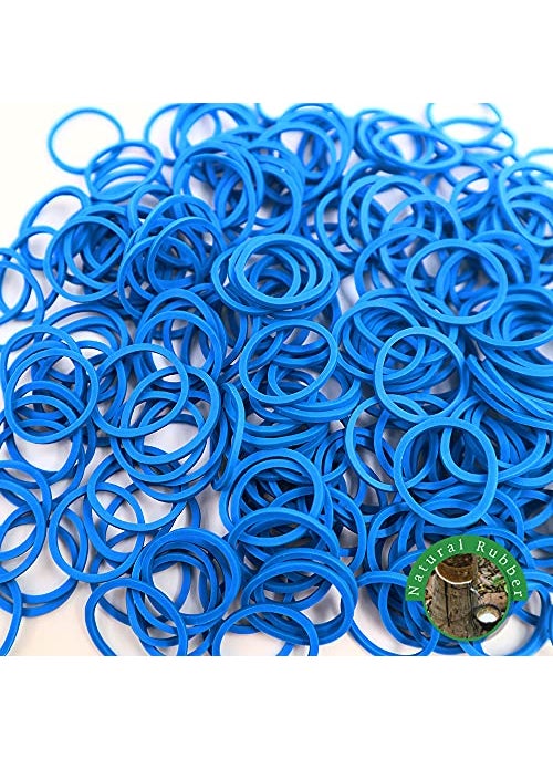 Beauty Town - 1000 Pcs Rubber Bands Hair Band Soft Elastic Hair Accessories Braids Mini Hair Ties Stretchy Hair Ties No Damage Rubber Bands for Hair Made in Vietnam (Blue - 4 Pack of 250 Pcs) - Image 1