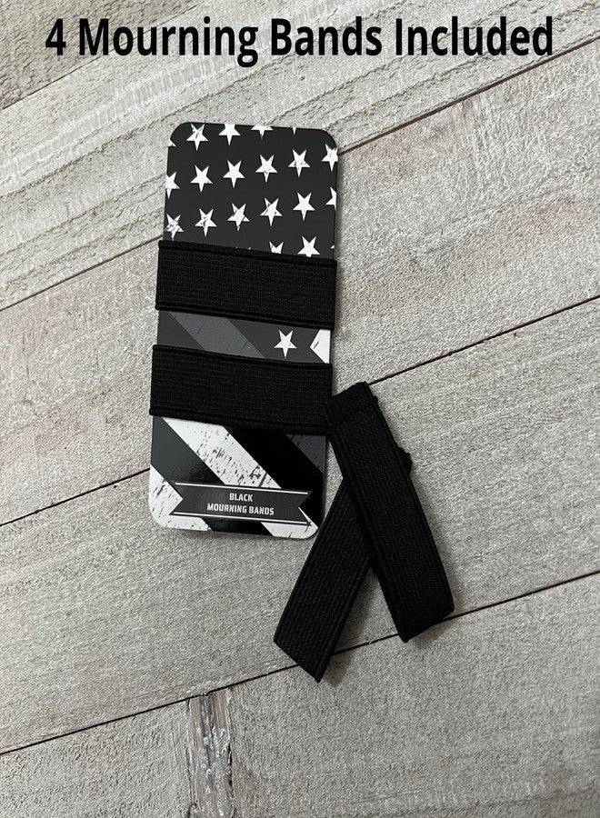 Agent Gear USA Mourning Bands for Badges - Black Elastic Mourning Bands - Funeral Honor Bands - 4 Pack - Image 2