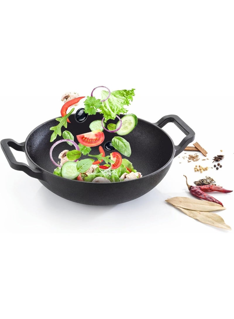 ديسينت ديسنت كاست آيرن كومبو سِت – مالتي بيربَس تاوا 28 سم آند سمول كداي 22 سم | بري سيزَند ناتشُرَلي نون ستك كوك وير | جاز، إندكشن آند أوفن كومباتبل - Image 5