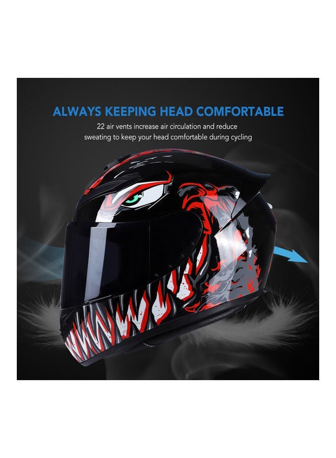 Captaintech Motorcycle Full Face Cover Helmet - Image 1