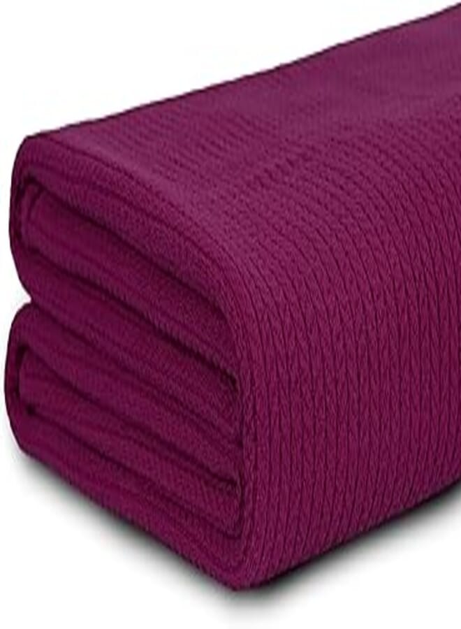 Orchid Coverlet - Burgundy Color - 225 x 255 CM - 2KG