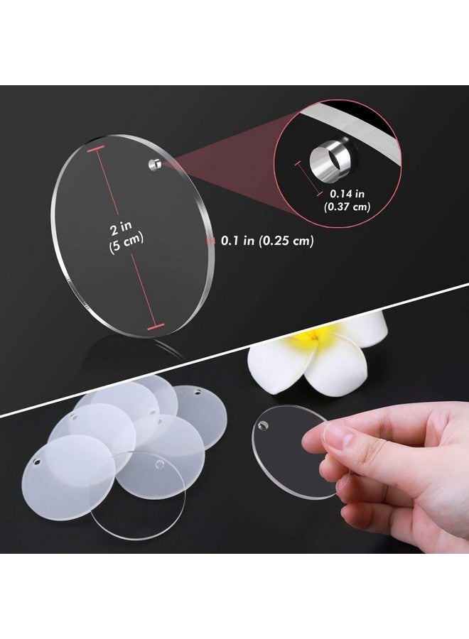 Audab Acrylic Keychain Blanks for Viny (Clear, Pack of 50) - Image 4