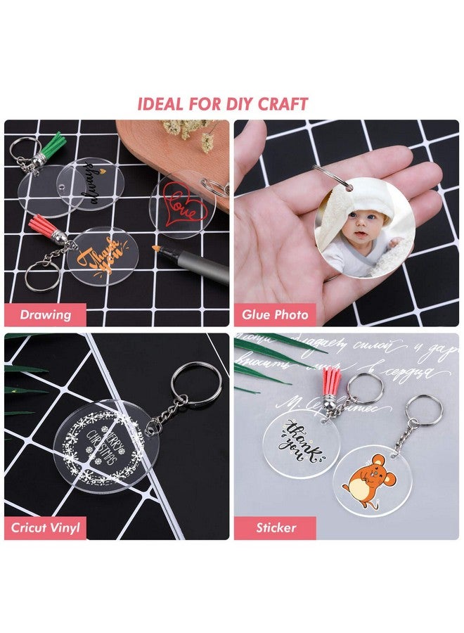 Audab Acrylic Keychain Blanks for Viny (Clear, Pack of 50) - Image 5