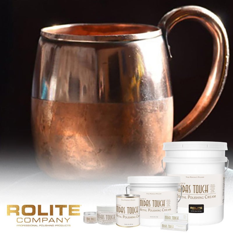 Rolite MTMPC45z Midas Touch Metal Polishing Cream, 4.5 Ounces, Non-Toxic Formula for Silver, Gold, Brass, Chrome, Copper, Restores Shine to All Metals, Cleaner and Polisher - Image 3