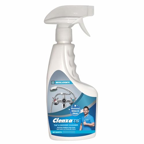 MYK Clenza™ TS Tap and Shower Cleaner Spray (200 ml)-Ready to Use, Removes Hard Water Stains, Soap Scum and LimeScale from CP Fittings, Stainless Steel Sinks, Ideal For Bathroom, Kitchen-Daily Use - Image 1