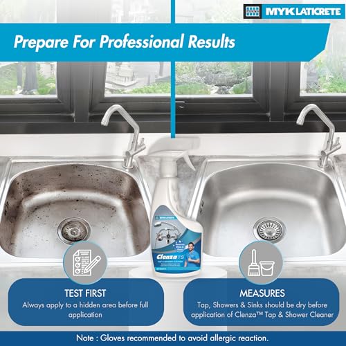 MYK Clenza™ TS Tap and Shower Cleaner Spray (200 ml)-Ready to Use, Removes Hard Water Stains, Soap Scum and LimeScale from CP Fittings, Stainless Steel Sinks, Ideal For Bathroom, Kitchen-Daily Use - Image 4