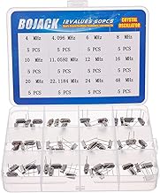 BOJACK BOJACK 12 Values 60 Pcs Quartz Crystal Oscillator 4 MHz, 4.096 MHz, 6 MHz, 8 MHz, 10 MHz, 11.0592 MHz, 12 MHz, 16 MHz,  - Image 1