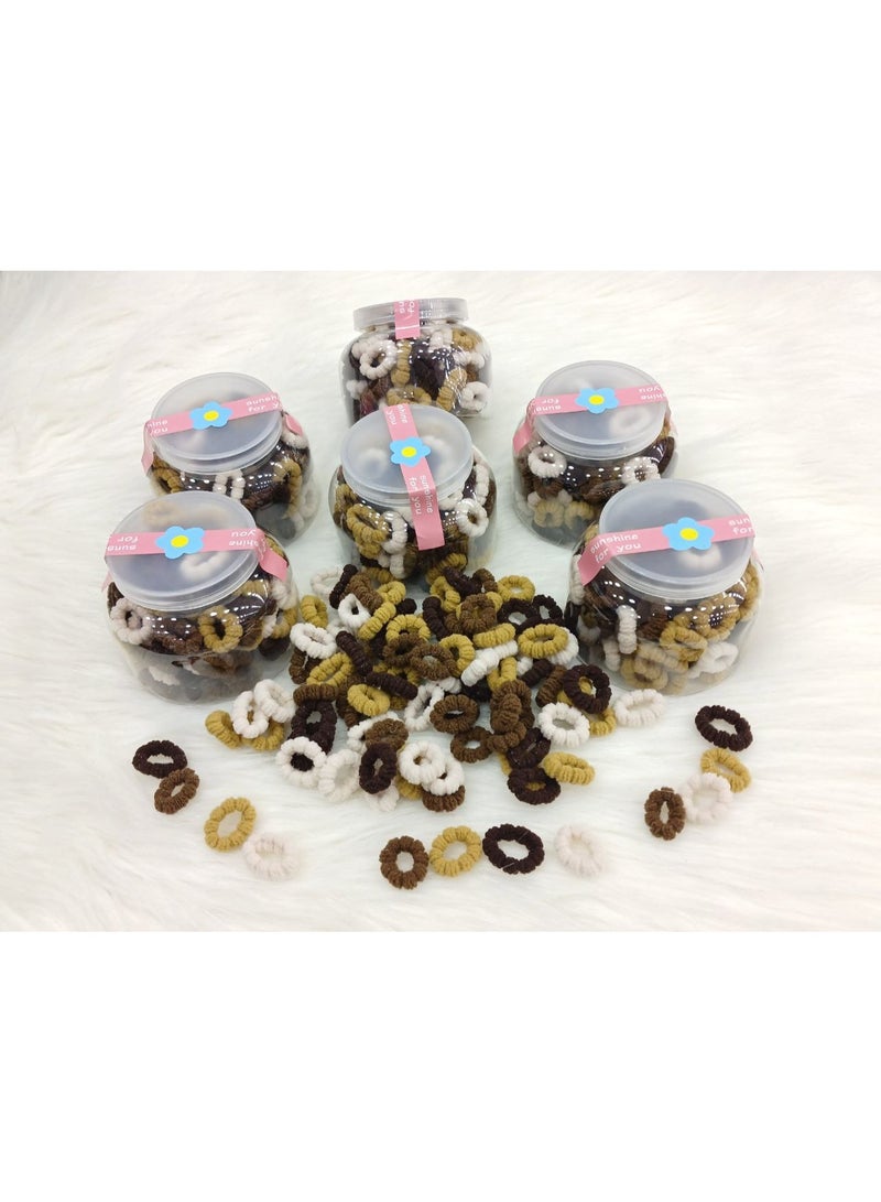 NAMA 100-piece set of children's hair ties in various colors, seamless elastic, heavy-duty cotton hair ties for gathering hair and creating ponytails, for women and girls. - Image 3