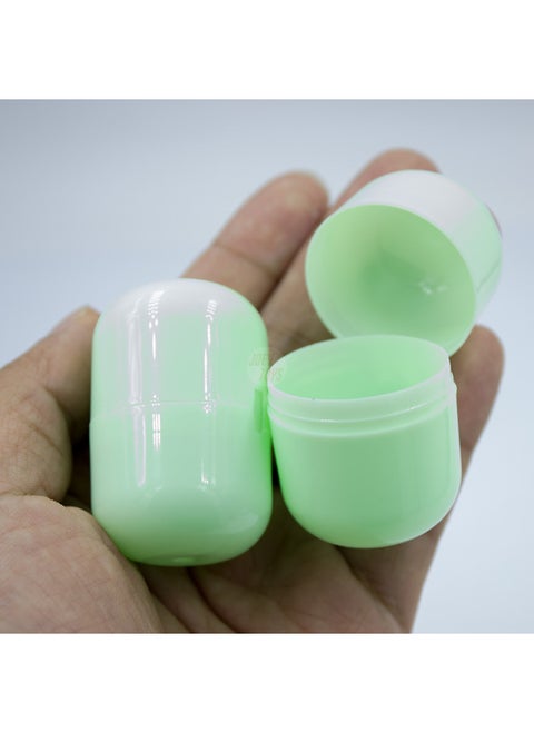 Suit 32x 47mm Conjoined Capsule Twist Shell Mini Pill Storage Box ToyVeningCapsules-Color:Macaron Green-Specifications:30 Pieces/bag (buttoned, Empty Shell)