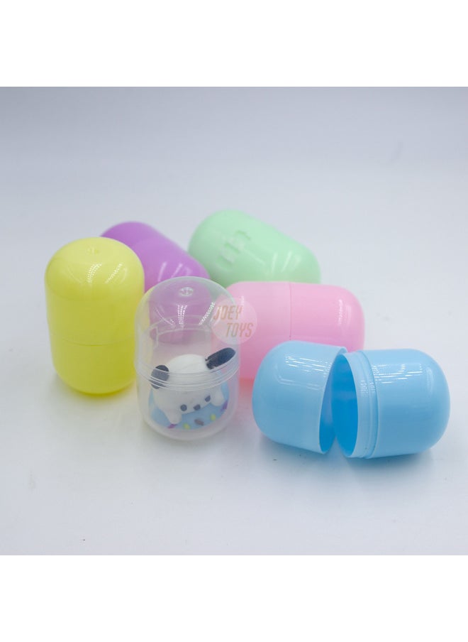 Suit 32x 47mm Conjoined Capsule Twist Shell Mini Pill Storage Box ToyVeningCapsules-Color:Macaron Green-Specifications:30 Pieces/bag (buttoned, Empty Shell)