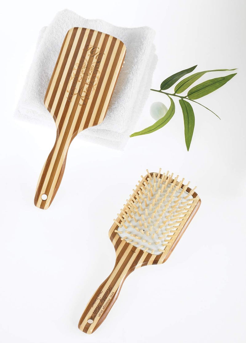 Olivia Garden Healthy Hair Eco-Friendly Bamboo Ionic Massage Hair Brush HH-4 (Paddle Large) - Image 1