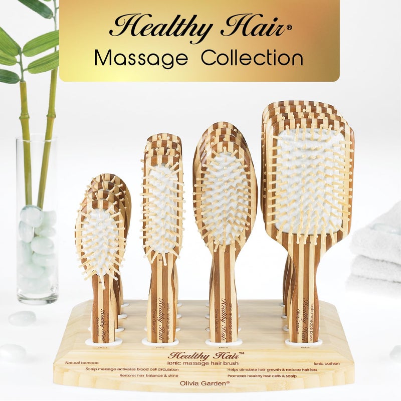 Olivia Garden Healthy Hair Eco-Friendly Bamboo Ionic Massage Hair Brush HH-4 (Paddle Large) - Image 5