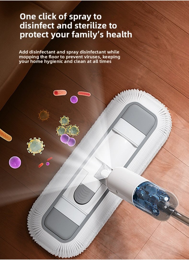 Haidue 360° Rotating Spray Mop with Refillable Bottle - Lightweight Flat Mop for Wet & Dry Cleaning, 2 Washable Microfiber Pads, 350ml Tank, Quick-Drying, Perfect for All Type Of Surface  - Image 3