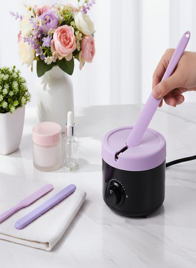 Zelphvt 6 Pcs Silicone Wax Applicator Non-stick Wax Spatulas Hair Removal Sticks Applicator, 2 Size Hard Wax Scraper Wax Stick for Hair Home Salon Body Use - Image 3