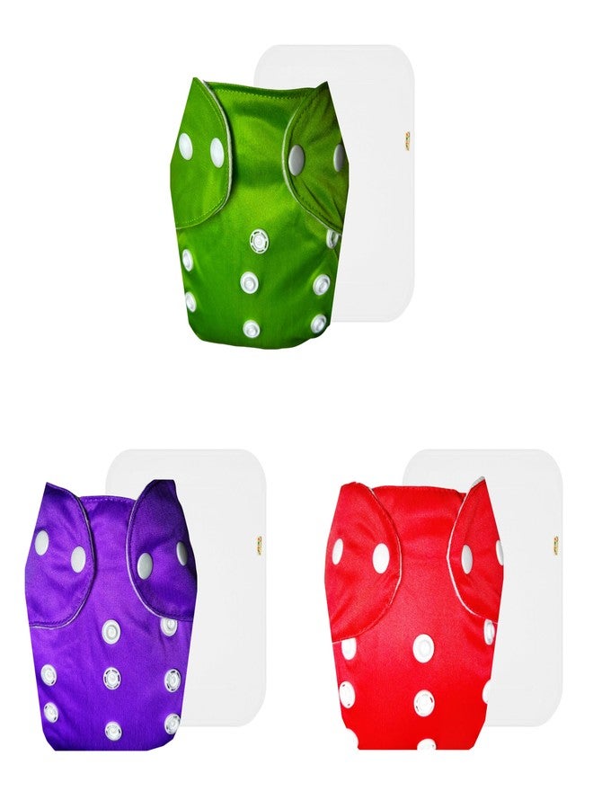 Dumbledo Lite Cloth Diaper with Cotton Insert (Pack of 3) | Hypoallergenic | Leakproof | Easy to Clean | Perfect for Indian Summers | 3 Months - 2 Years | Unisex Baby - Image 1