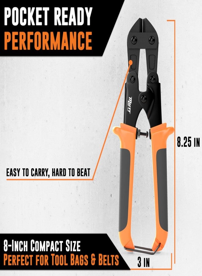 AMERICAN MUTT TOOLS قواطع براغي صغيرة من Mutt Tools مقاس 8 بوصات - قاطع أسلاك وسياج من CrMo شديد التحمل لسلسلة الحلقات والمسامير والأسلاك والخطافات - قاطع خطافات صغير الحجم للمحترفين والهواة - Image 3