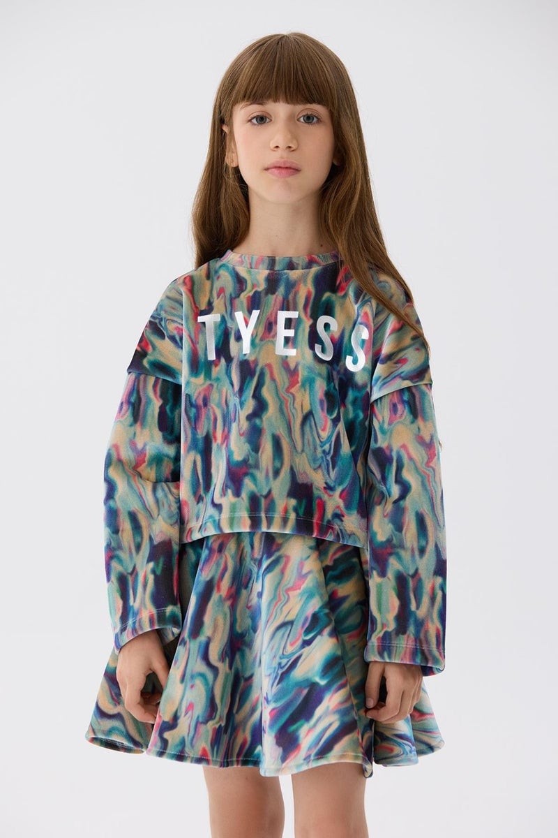 TYESS Bg Store Girl's Patterned Sweatshirt  - Image 2