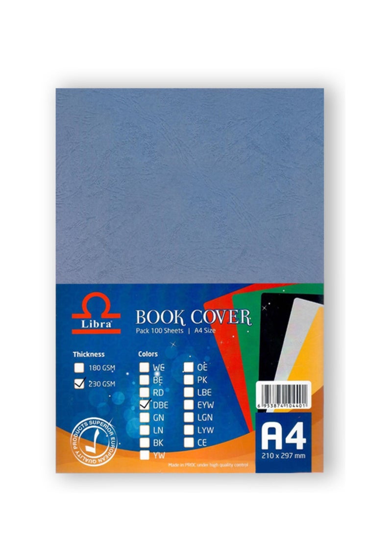 Libra Embossed Leather Board A4 230gsm Dark Blue - Image 1