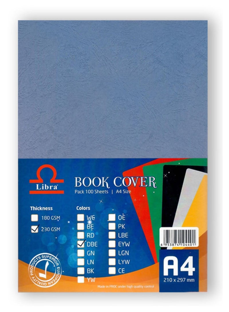 Libra Embossed Leather Board A4 230gsm Dark Blue - Image 2