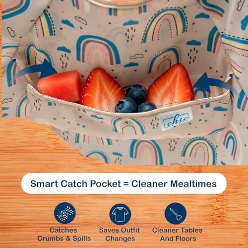 Chic Buddy Waterproof Baby Bibs Full Sleeves Bibs for Babies 6 –12 Months – Baby Apron Feeding Dress for upto 2 Year Olds, Easy Clean, Adjustable Fit,unisex (Cute unicorn Print - Image 5
