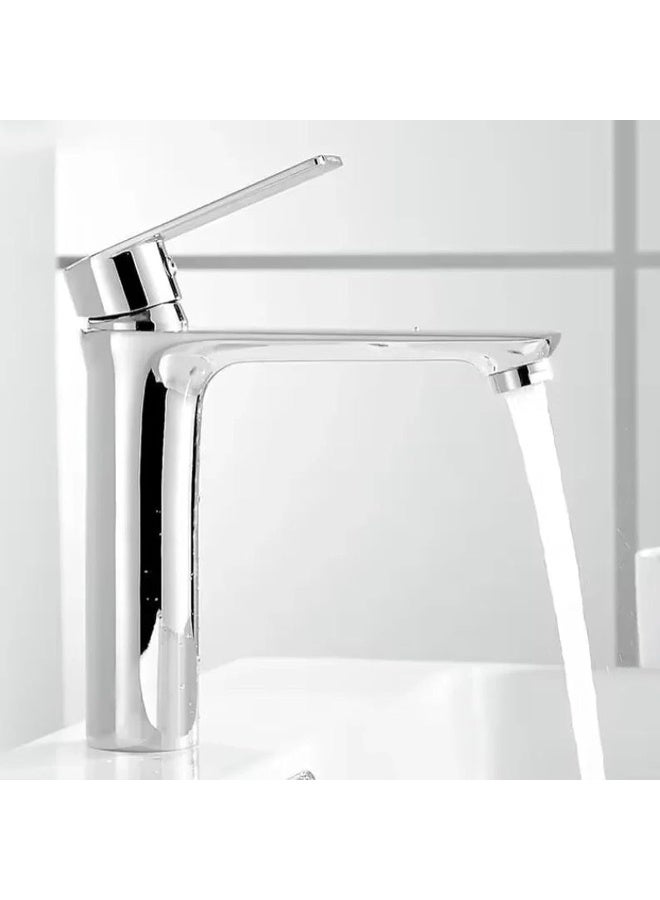 NXUS Bathroom Basin Mixer Tap, Single Lever, Gold, Water Saving Soft Flow, Hot And Cold - Image 3