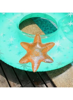 Goolsky 1pc Creative Inflatable Starfish Swimming Ring, Cute Floating Ring Pool Float For Sunbathing And Swimming(70#)  - Image 2