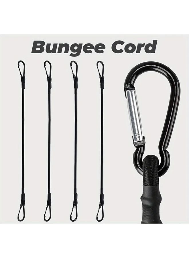 4pcs 24 Inch Bungee Cords with Hooks Strong Elastic Rope for Outdoor Tent Luggage Cargo Bike Secured - Image 3