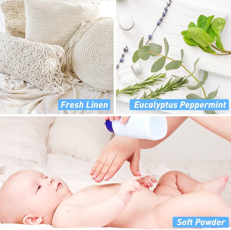 Fragrance Oil, Clean Set of Scented Oils, Essential Oils for Diffuser for Home, Premium Soap & Candle Making Scents, Aromatherapy Oils Gift Set - Clean Air, Fresh Linen, Warm Cotton and More - Image 3