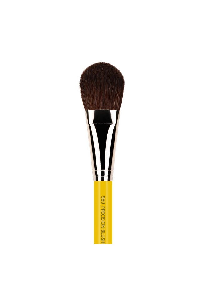 Bdellium Tools Professional Makeup Brush Studio Series 960 Precision Blusher With Mix Of Soft Synthetic & Natural Fibers For Pop Of Color To The Cheeks (Yellow 1Pc)  - Image 2