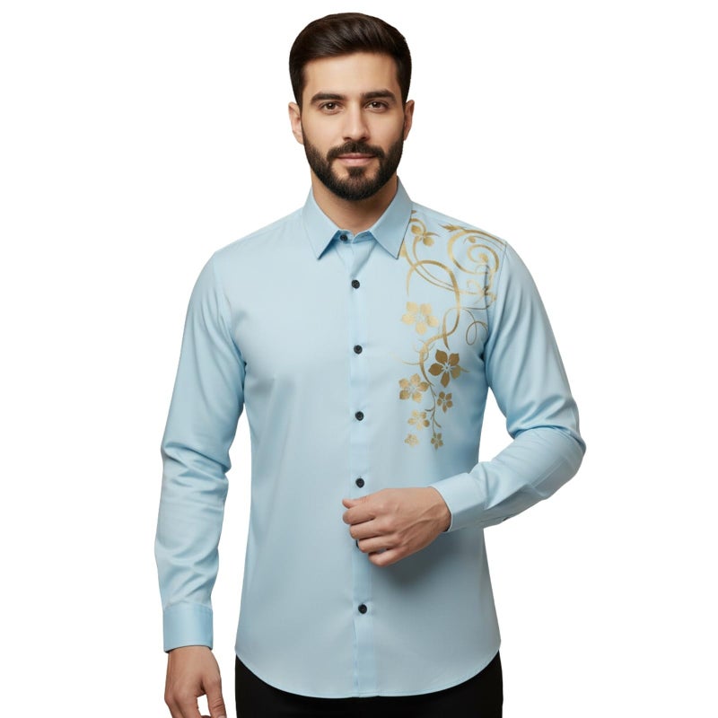 Bellstone Men's Solid Lustre Cotton Regular Fit Full Sleeve Collared Neck Casual Shirt for Men Stylish Latest | Lightweight Breathable Fabric |Stylish Solid Shirt for Office & Everyday Wear - Image 3