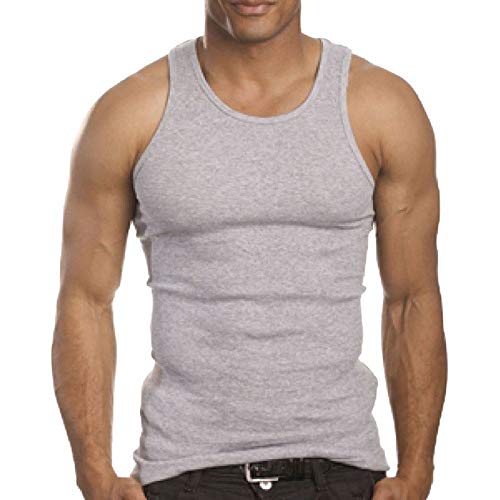 Falari 3 Pack Men's A-Shirt Tank Top Gym Workout Undershirt (Slim & Muscle Fit ONLY) - Assorted L - Image 4