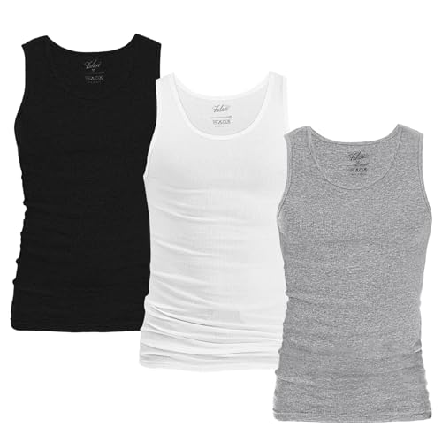 Falari 3 Pack Men's A-Shirt Tank Top Gym Workout Undershirt (Slim & Muscle Fit ONLY) - Assorted L - Image 5
