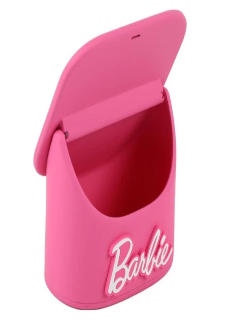 Barbie Makeup Mirror with Organizer - Dark Pink - Image 2