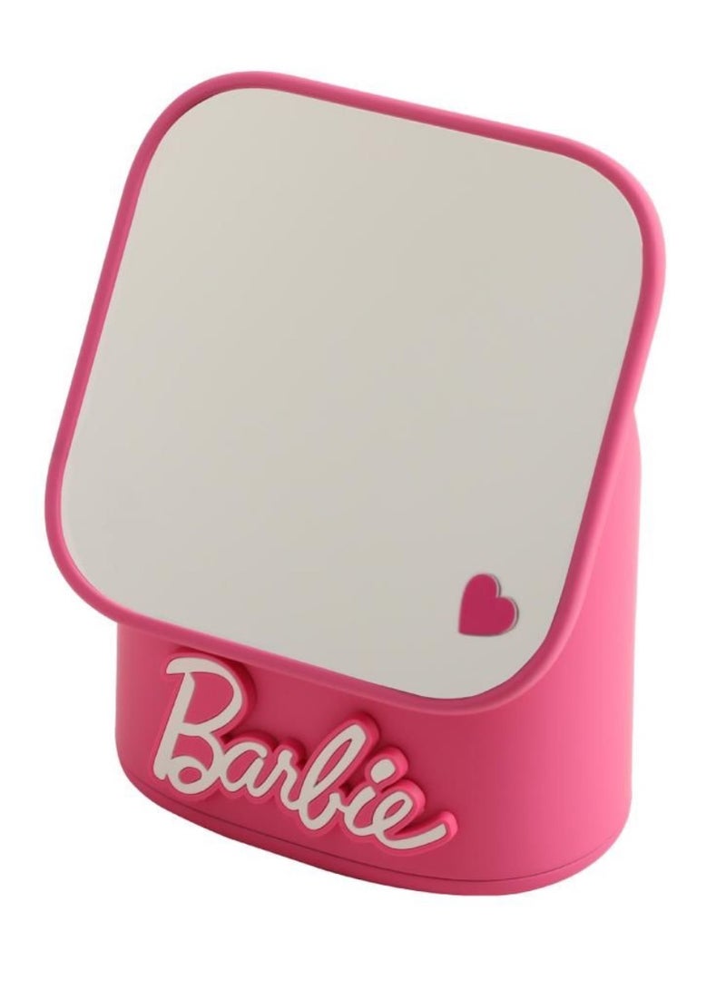 Barbie Makeup Mirror with Organizer - Dark Pink - Image 1