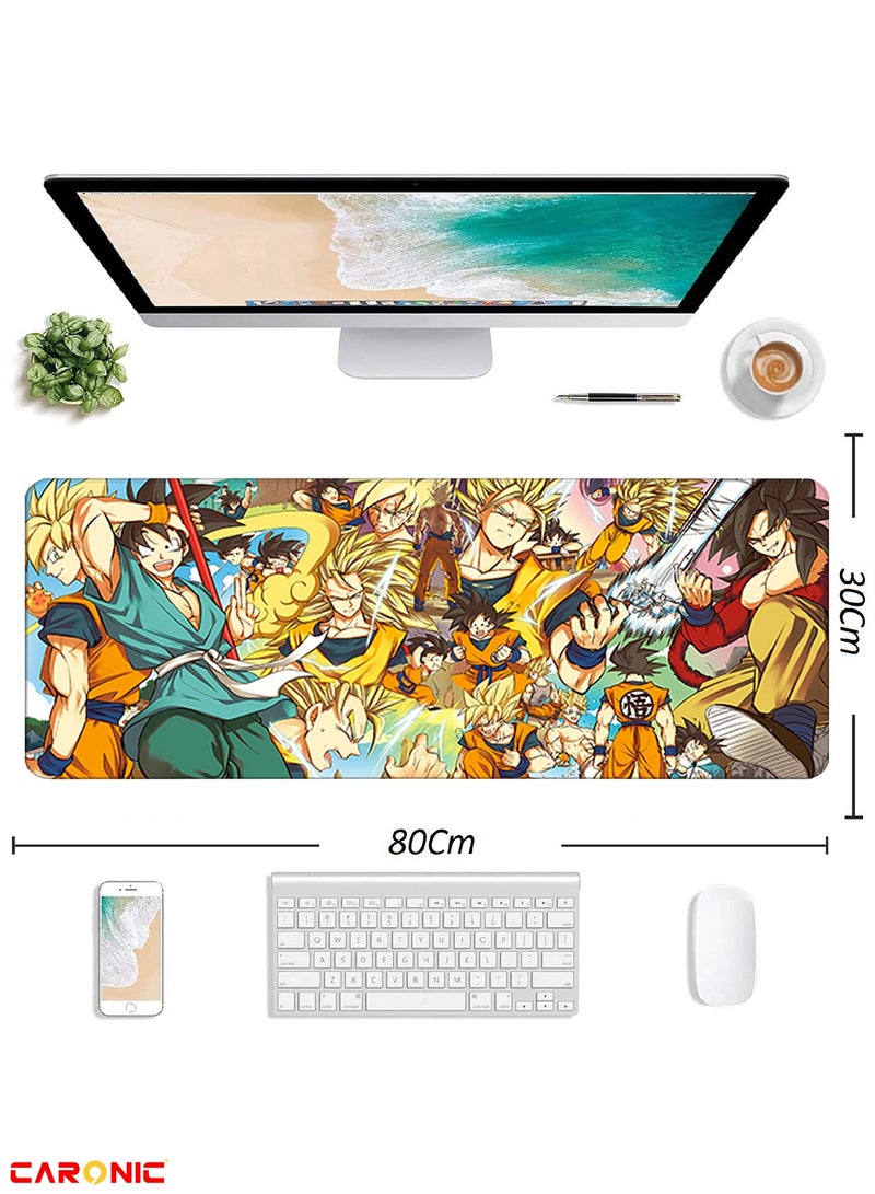 CARONIC Large Gaming Mouse Pad with Superior Micro Weave Cloth Extended Desk Mousepad with Stitched Edges Non-Slip Base Water Resist Keyboard Pad For Gamer And Office Home DBZ 349 - Image 3