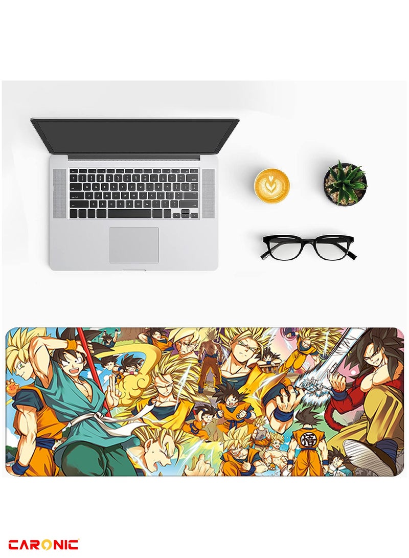 CARONIC Large Gaming Mouse Pad with Superior Micro Weave Cloth Extended Desk Mousepad with Stitched Edges Non-Slip Base Water Resist Keyboard Pad For Gamer And Office Home DBZ 349 - Image 4